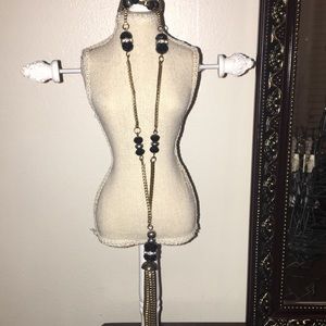 Silver-gold-black statement piece